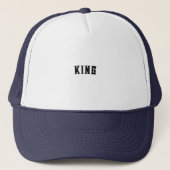 KING Aangepaste tekst Gedrukt Reusachtig lettertyp Trucker Pet (Voorkant)