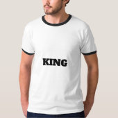 KING aangepaste tekst knappe Mannen jongens gedurf T-shirt (Voorkant)
