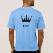 KING Aangepaste tekst Zwarte kleur Crown Mannen T-shirt (Achterkant)