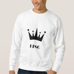 KING Aangepaste tekst Zwarte Kroon Heren Basic  Trui
