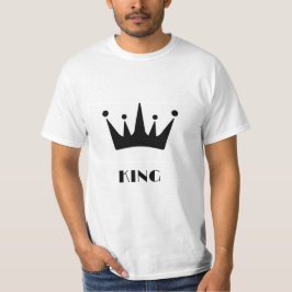 KING Aangepaste tekst Zwarte Kroon Heren T-shirt G