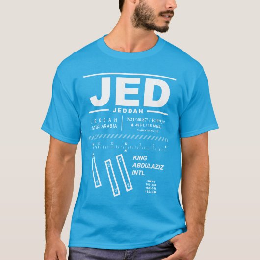 King Abdulaziz International Airport JED T-shirt (Voorkant)
