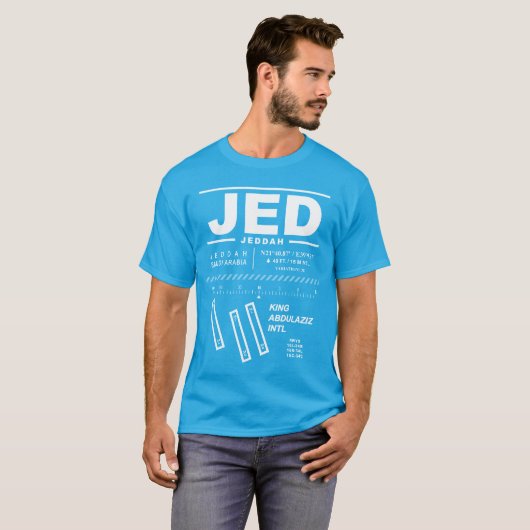 King Abdulaziz International Airport JED T-shirt (Voorkant volledig)