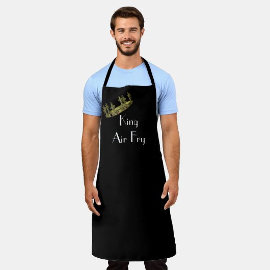 King Air Fry Funny Gezegde Chef's Apron Schort (Gedragen)