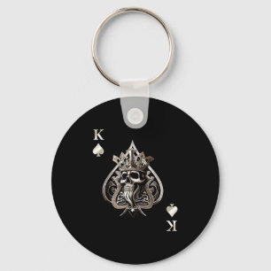King & Queen Skull Kaarten bijpassende paar (2 Sleutelhanger