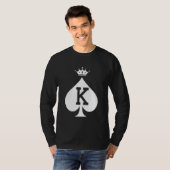 King and Queen Couples Hearts Matching Valentine's T-shirt (Voorkant volledig)