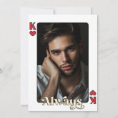 King and Queen Custom Couple Foto Valentijnsdag Feestdagenkaart (Achterkant)