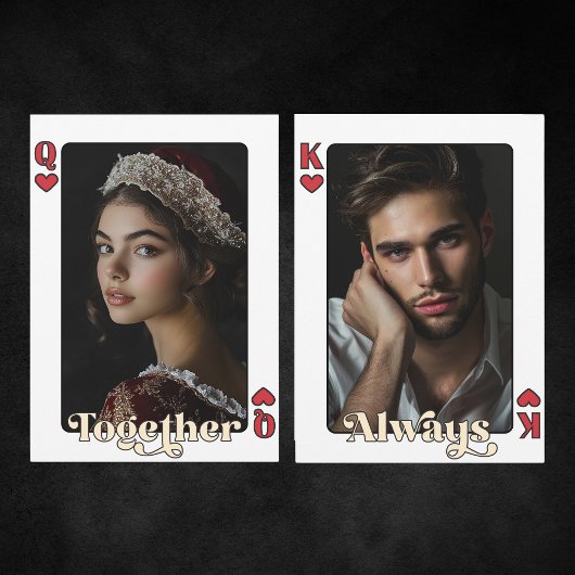 King and Queen Custom Couple Foto Valentijnsdag Feestdagenkaart