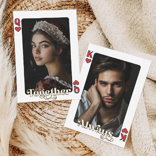 King and Queen Custom Couple Foto Valentijnsdag Feestdagenkaart