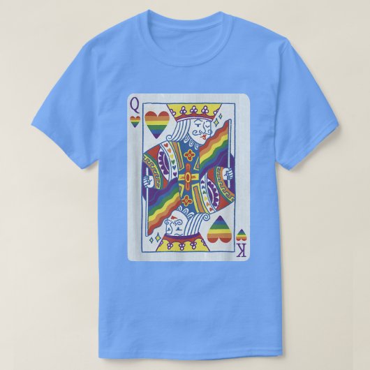 King and Queen - Funny LGBTQ Poker Card T-shirt (Design voorkant)