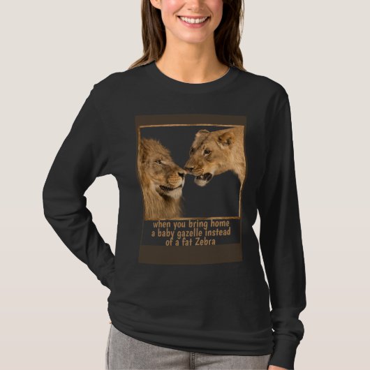 King and Queen Lion Couple Lion and Lioness T-shirt (Voorkant)