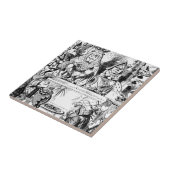King and Queen of Hearts Alice in Wonderland Tegeltje (Zijkant)