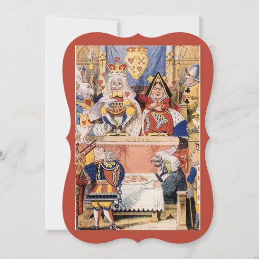 King and Queen of Hearts  Alice Wonderland Kaart (Voorkant)