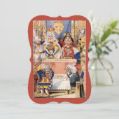 King and Queen of Hearts  Alice Wonderland Kaart (Staand voorkant)