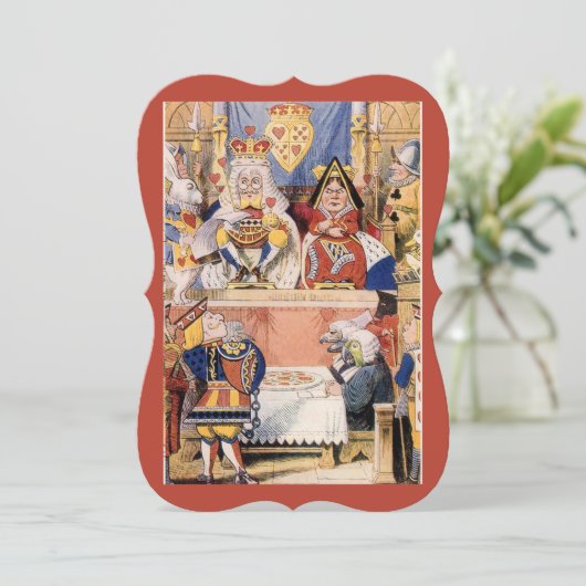 King and Queen of Hearts  Alice Wonderland Kaart (Staand voorkant)