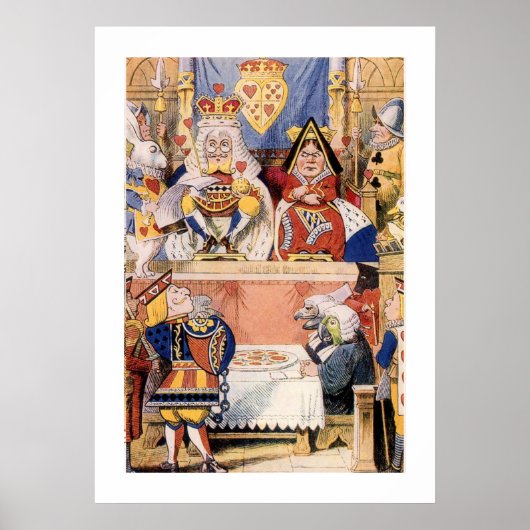 King and Queen of Hearts Alice Wonderland Poster (Voorkant)