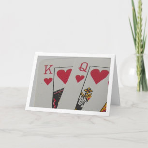 King and Queen of Hearts Valentijns of Love Card Feestdagen Kaart