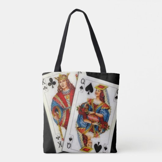 King and Queen-spelkaarten Tote Bag (Achterkant)