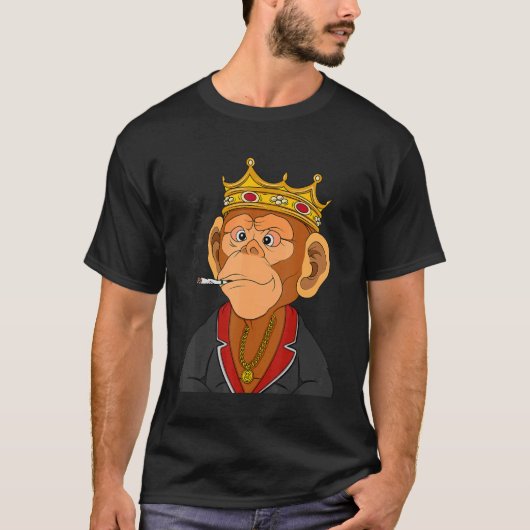 King Ape NFT Theme Gangsta Aap T-shirt (Voorkant)