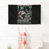 King Are Born In July Wolf Birthday Gift Spandoek (Insitu)