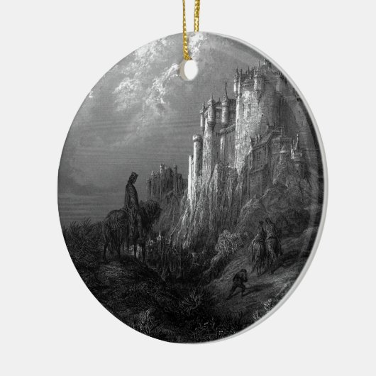 King Arthur and Camelot by Gustave Doré" 1868 Keramisch Ornament (Links)