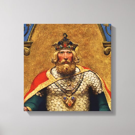 “King Arthur” by NC Wyeth Canvas Afdruk (Voorkant)
