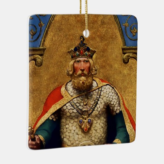 "King Arthur" by NC Wyeth Keramisch Ornament (Rechts)