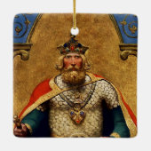 "King Arthur" by NC Wyeth Keramisch Ornament (Achterkant)
