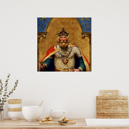 "King Arthur" by NC Wyeth Poster (Keuken)