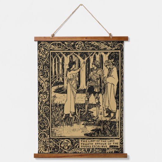 King Arthur door Aubrey Beardsley Hangend Wandkleed (Voorkant)