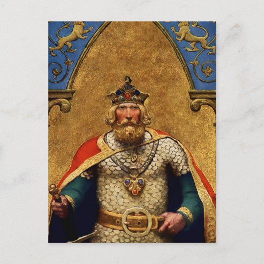 “King Arthur” door NC Wyeth Briefkaart (Voorkant)