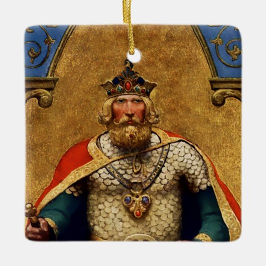 “King Arthur” door NC Wyeth Keramisch Ornament (Voorkant)