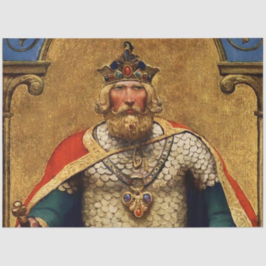 “King Arthur” door NC Wyeth Tissuepapier (Voorkant)