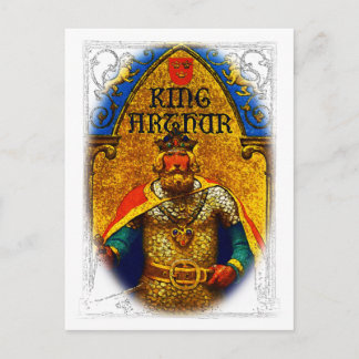King Arthur Enthroned Briefkaart