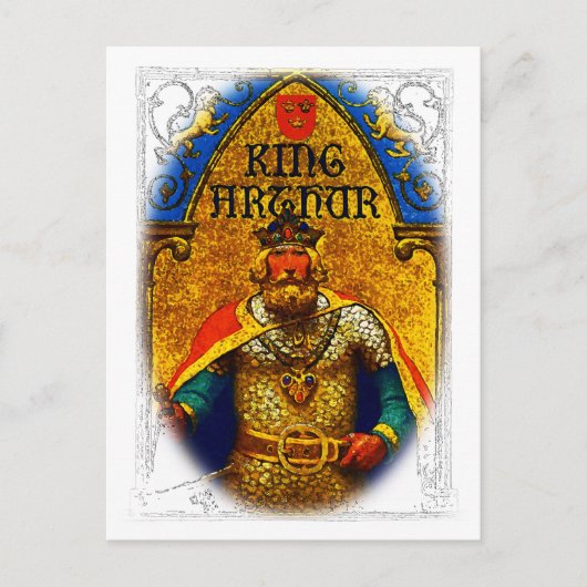King Arthur Enthroned Briefkaart (Voorkant)