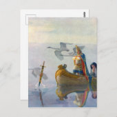 King Arthur & Excalibur, c. 1922, ingediend door N Briefkaart (Voorkant / Achterkant)