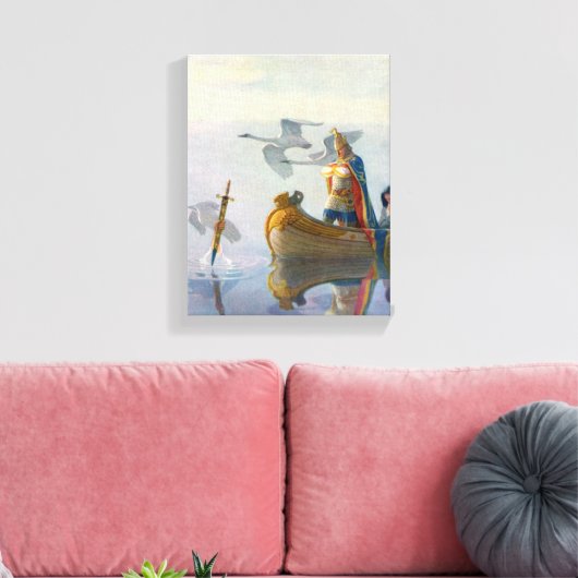 King Arthur & Excalibur, c. 1922, ingediend door N Canvas Afdruk (Insitu (Woonkamer))