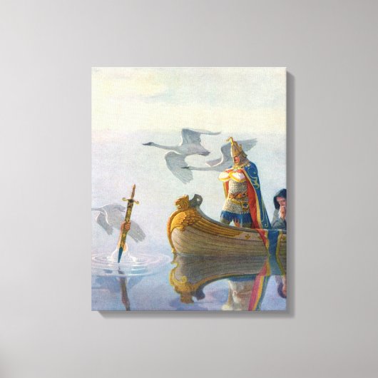 King Arthur & Excalibur, c. 1922, ingediend door N Canvas Afdruk (Voorkant)