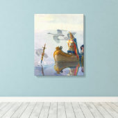 King Arthur & Excalibur, c. 1922, ingediend door N Canvas Afdruk (Insitu (Houten vloer))