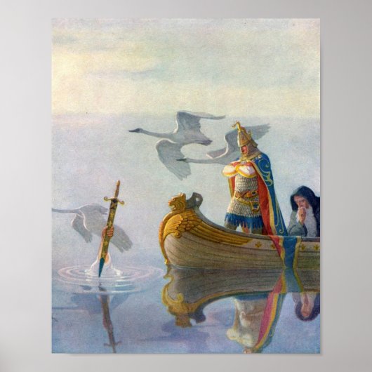 King Arthur & Excalibur, c. 1922, ingediend door N Poster (Voorkant)