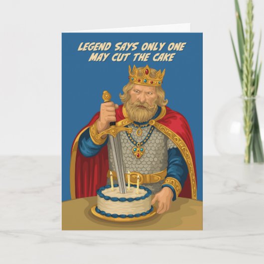 King Arthur Excalibur Cake - Legendarische Verjaar Kaart (Voorkant)