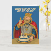King Arthur Excalibur Cake - Legendarische Verjaar Kaart (Gele Bloem)