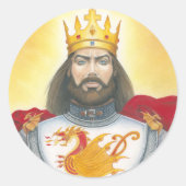 King Arthur Ronde Sticker (Voorkant)