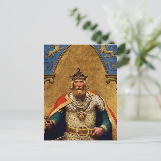 “King Arthur” van NC Wyeth Briefkaart (Staand voorkant)