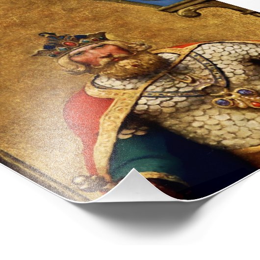 “King Arthur” van NC Wyeth Foto Afdruk (Hoek)