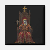 King Baldwin Iv Floral Mask Medieval Art Crusader  Magneet (Voorkant)