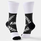 KING bedrukt met inkt op waterbasis en een handtek Sokken (Gebogen)