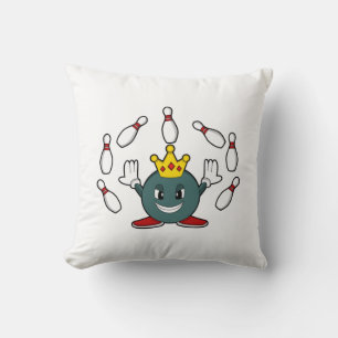 King bij Bowling met Bowling pin Kussen