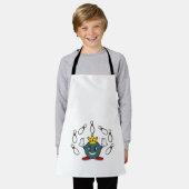 King bij Bowling met Bowling pin Schort (Gedragen)