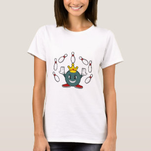 King bij Bowling met Bowling pin T-shirt